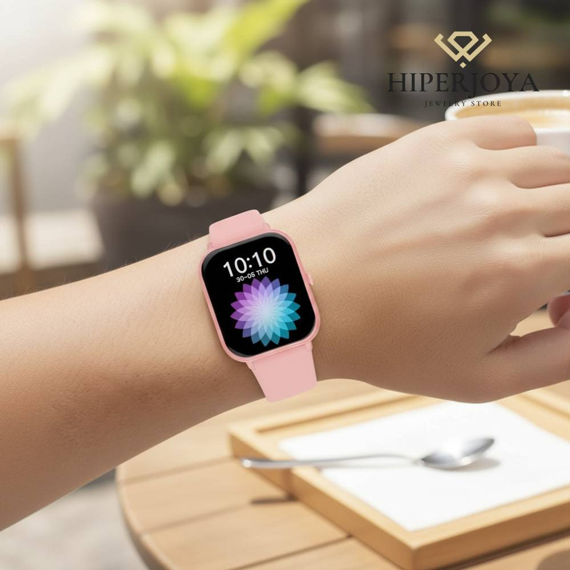 Reloj inteligente smartwach rosa  2