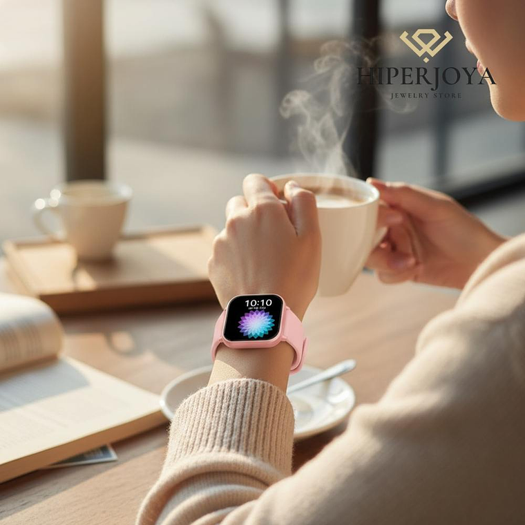 Reloj inteligente smartwach rosa  3