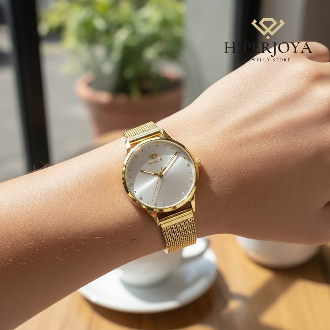 Reloj para mujer acero dorado  2