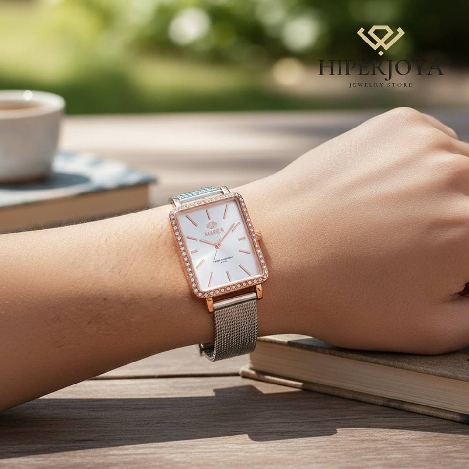 Reloj correa acero para mujer 2