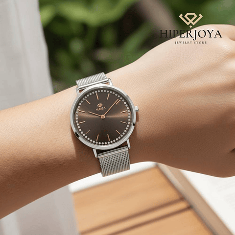 Reloj de acero para mujer 