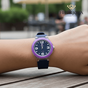 Reloj para mujer de esfera violeta 