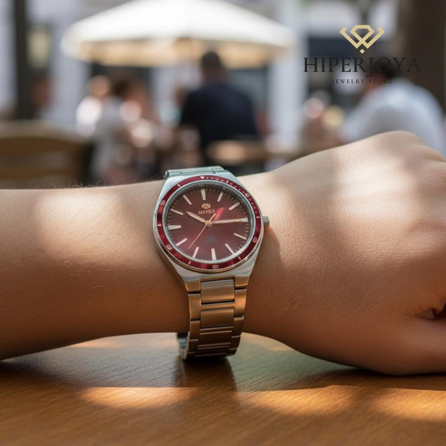 Reloj con esfera roja para mujer 2