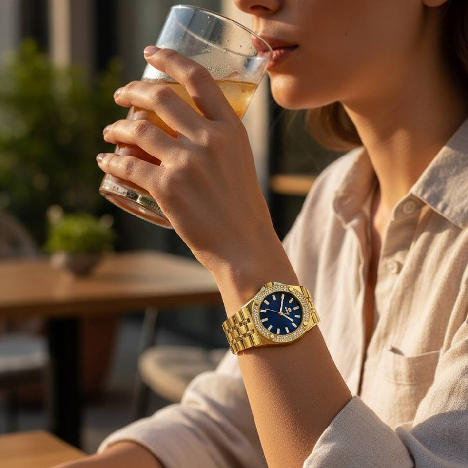 Reloj para mujer dorado  3