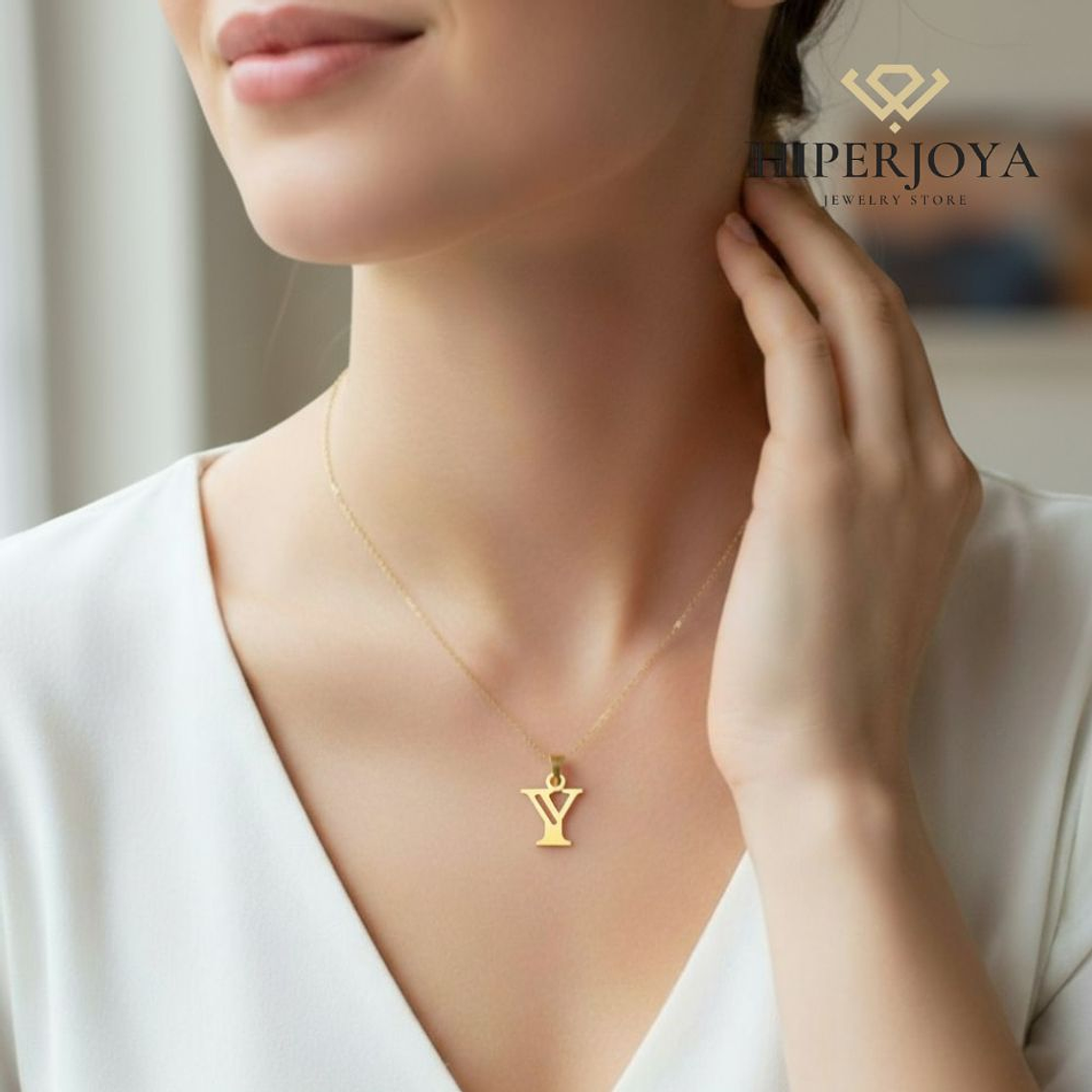 Colgante de inicial Y Oro 18k 2