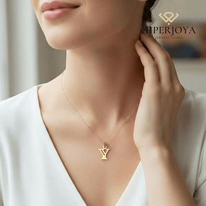 Colgante de inicial Y Oro 18k