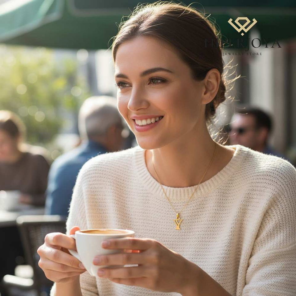 Colgante de inicial Y Oro 18k 3