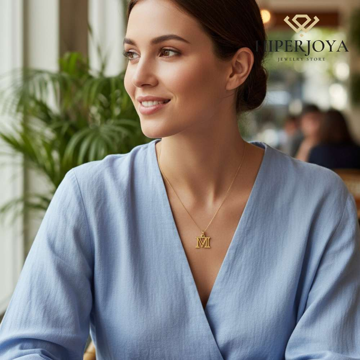 Colgante de inicial M Oro 18k 3