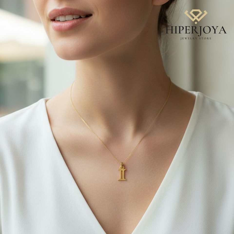 Colgante de inicial I Oro 18k 2