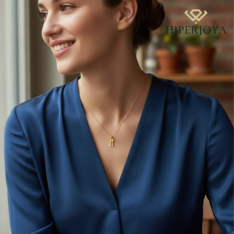 Colgante de inicial I Oro 18k 3