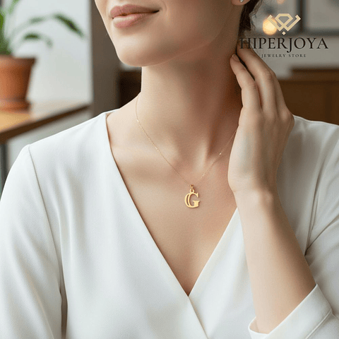Colgante de inicial G Oro 18k