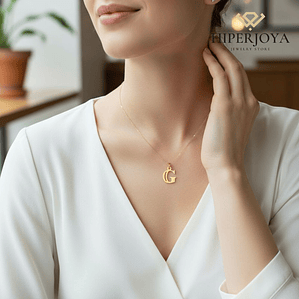 Colgante de inicial G Oro 18k