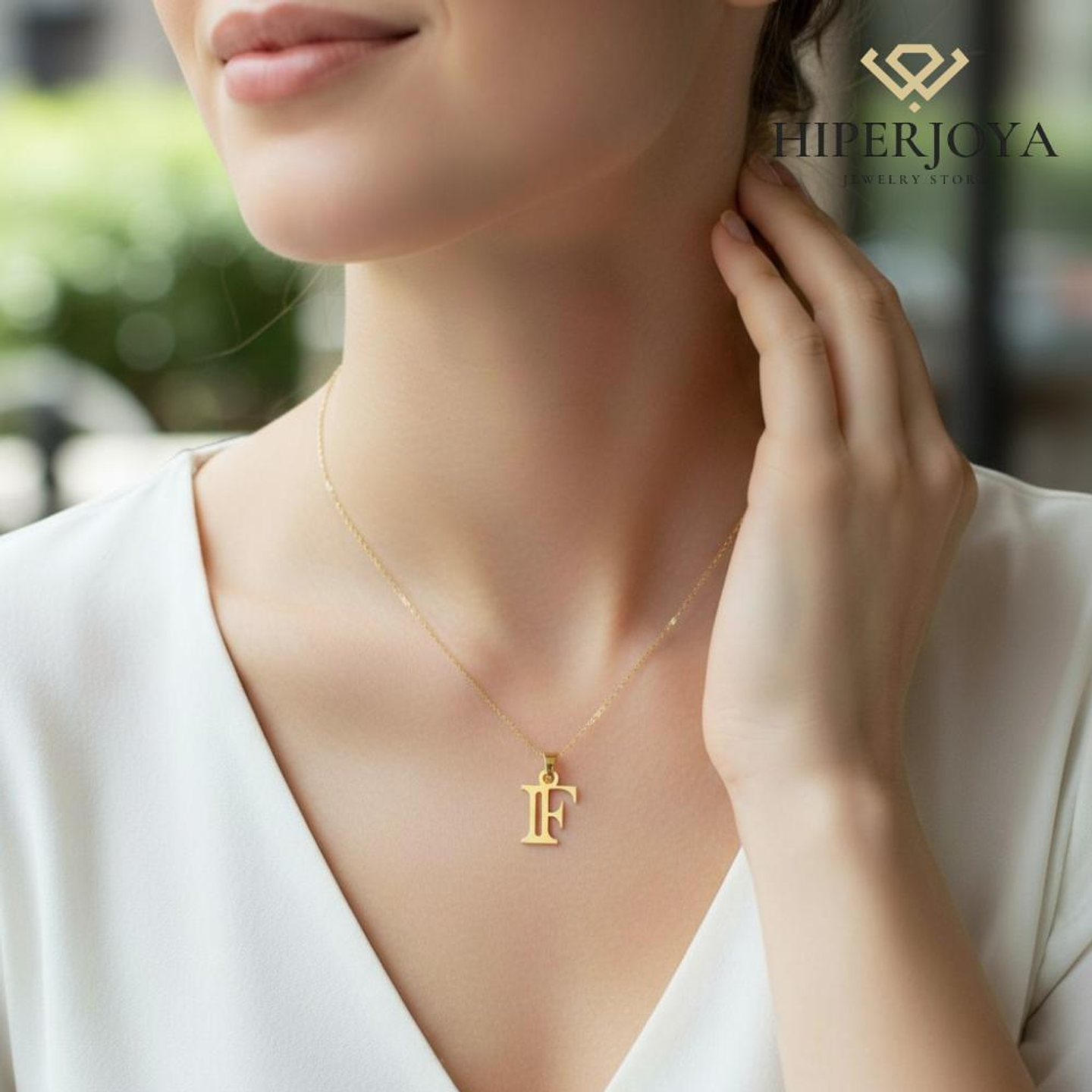 Colgante de inicial F Oro 18k 2