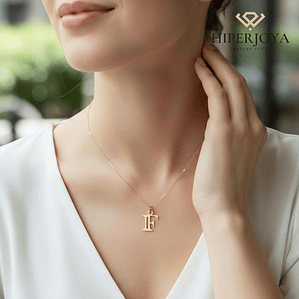 Colgante de inicial F Oro 18k