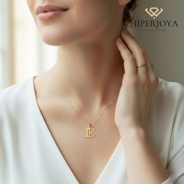 Colgante de inicial E Oro 18k 2