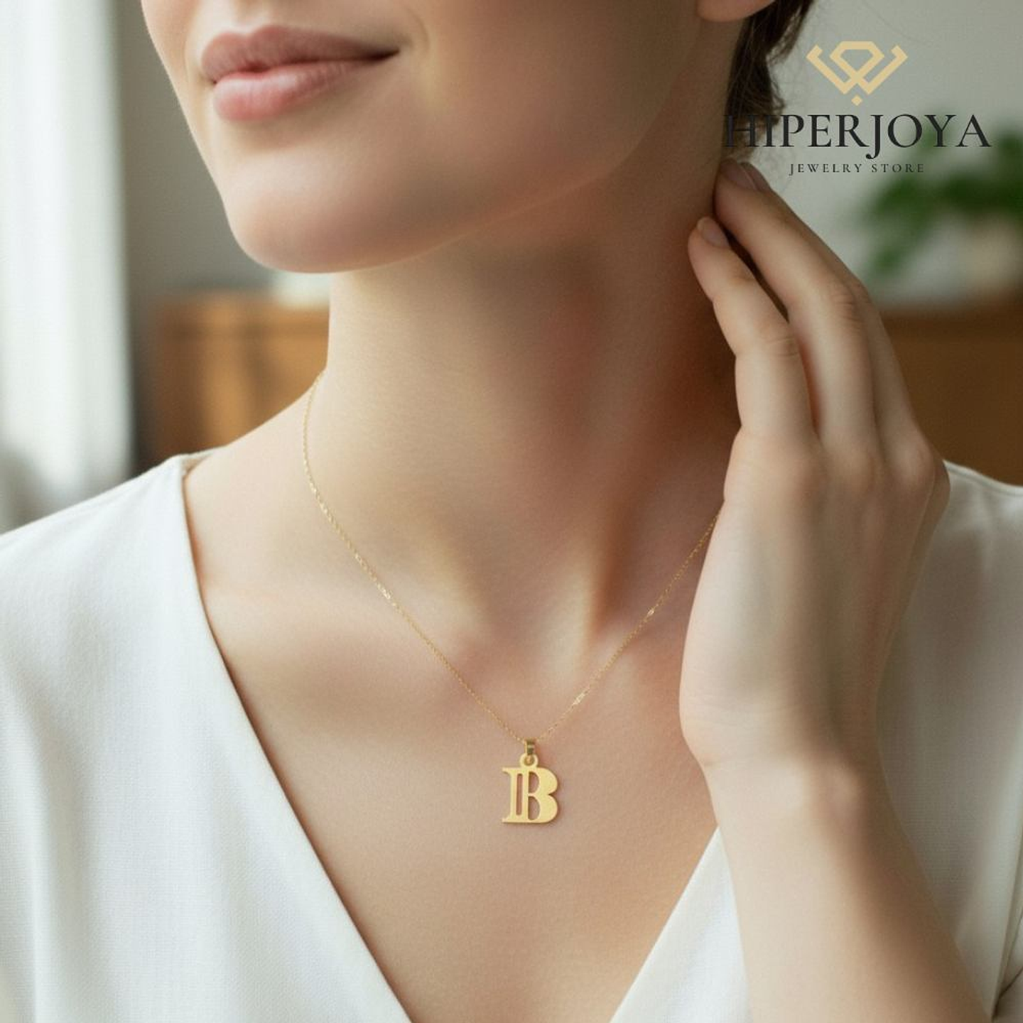 Colgante de inicial B Oro 18k 2