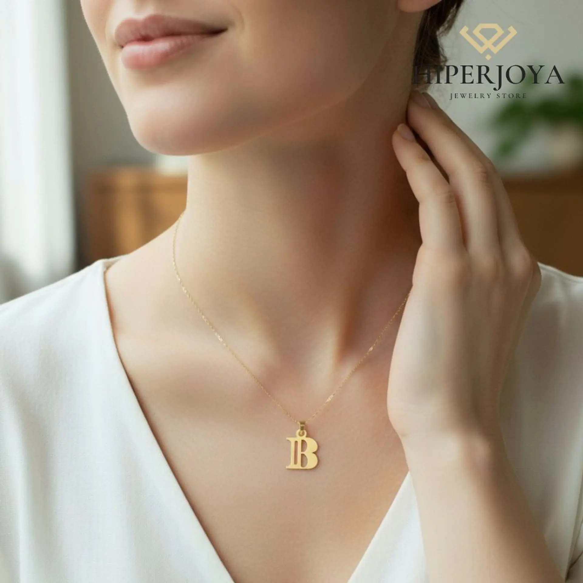 Colgante de inicial B Oro 18k 2