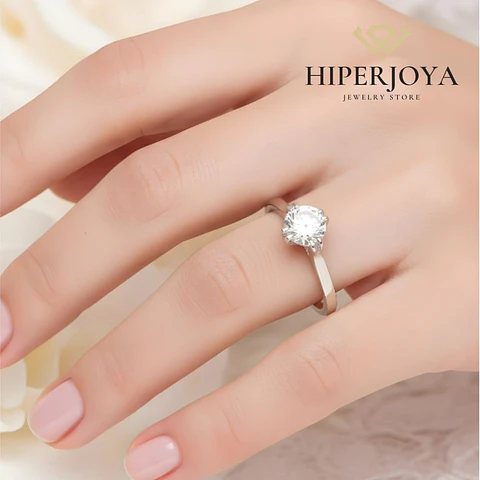 Anillo de compromiso Oro blanco