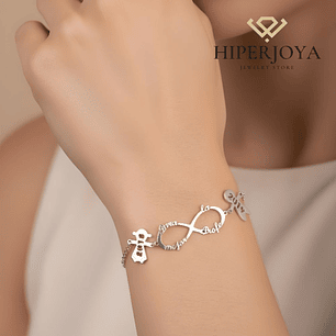 Pulsera personalizada para la mejor profe cursos plata