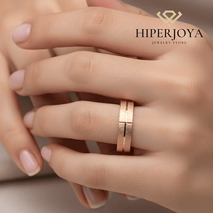 Alianza de Oro rosa 4 mm