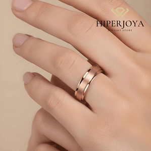 Alianza de Oro rosa 4 mm