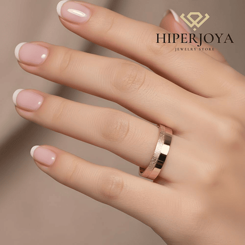 Alianza de Oro rosa 4 mm