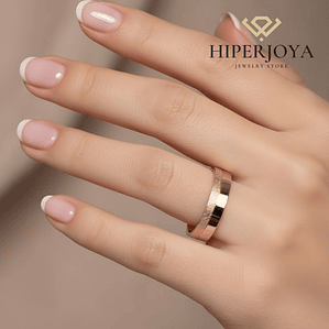 Alianza de Oro rosa 4 mm