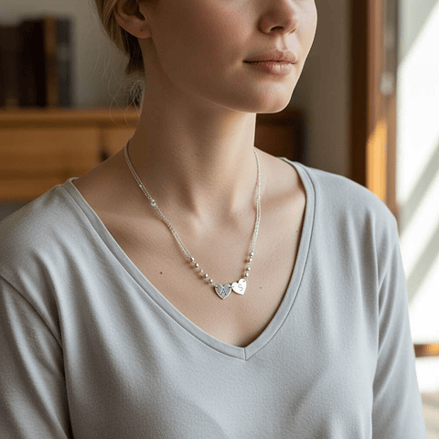 Colgante personalizado iniciales plata