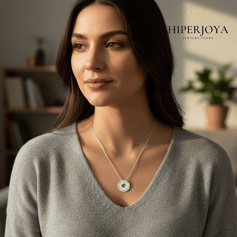 Colgante personalizado nombres plata