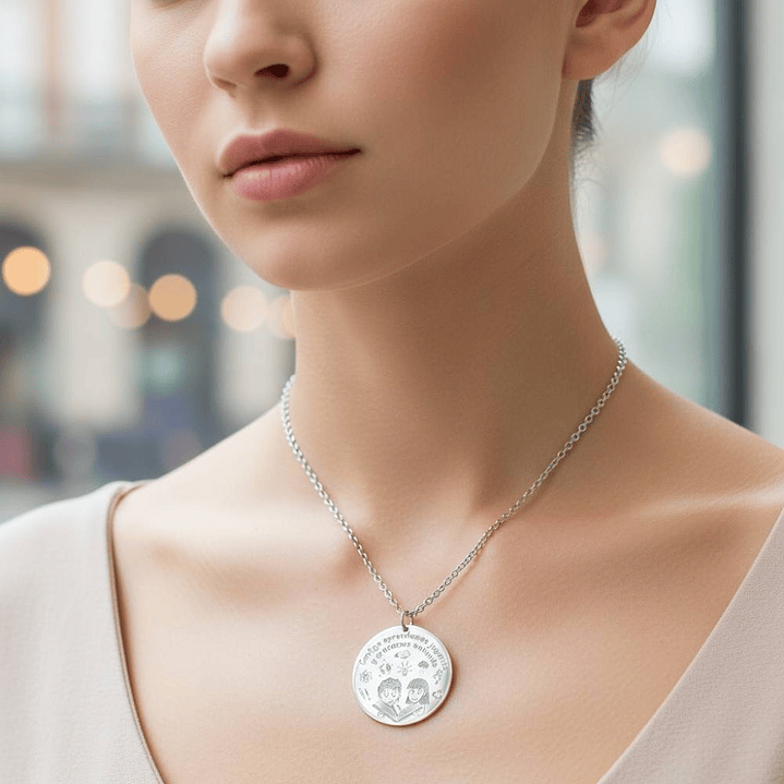 Colgante personalizado alumnos plata 2