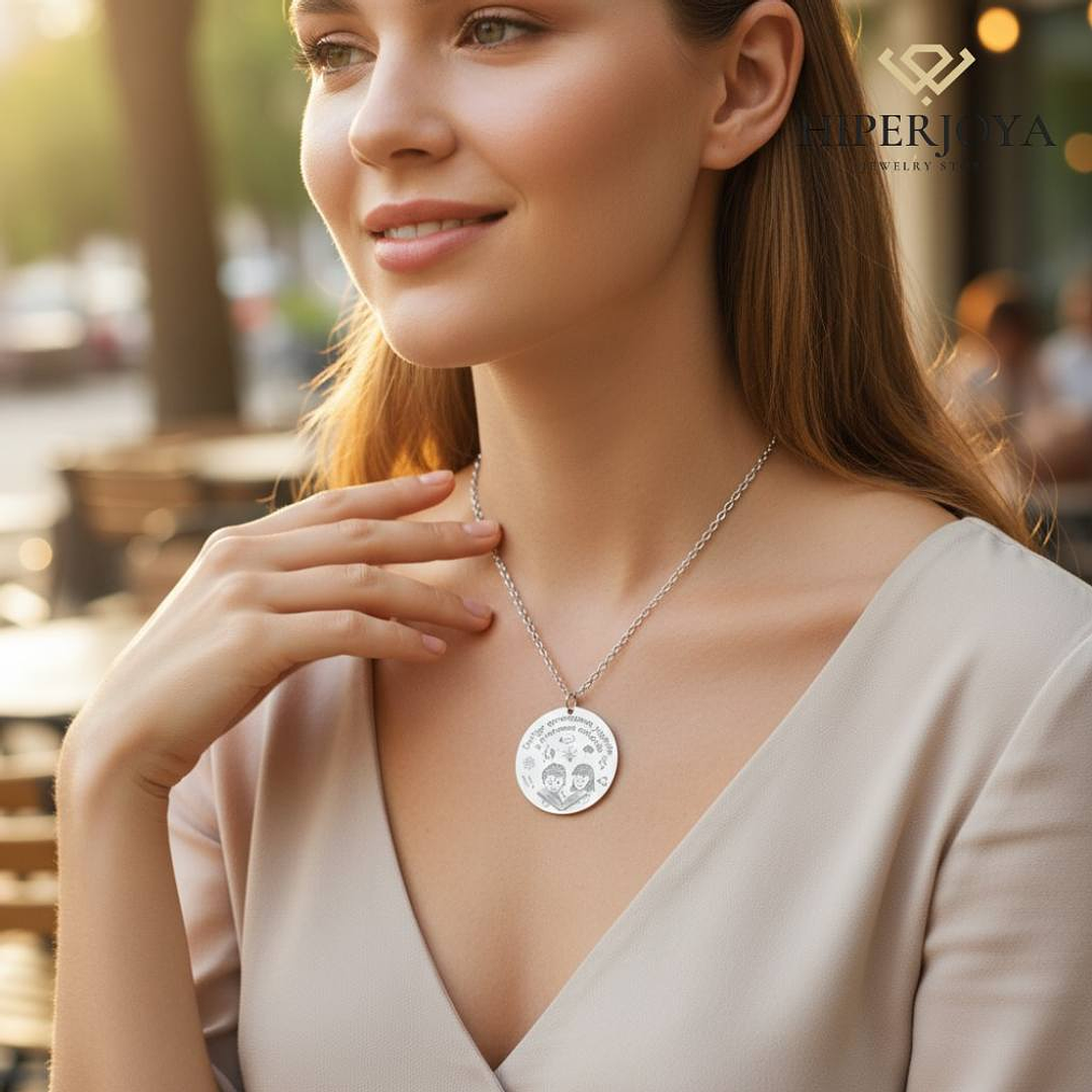 Colgante personalizado alumnos plata 3