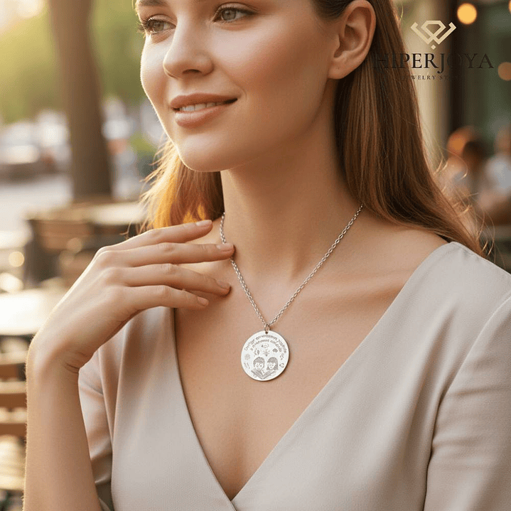 Colgante personalizado alumnos plata 3