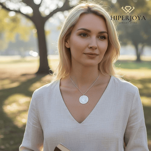 Colgante Dios te salve María plata