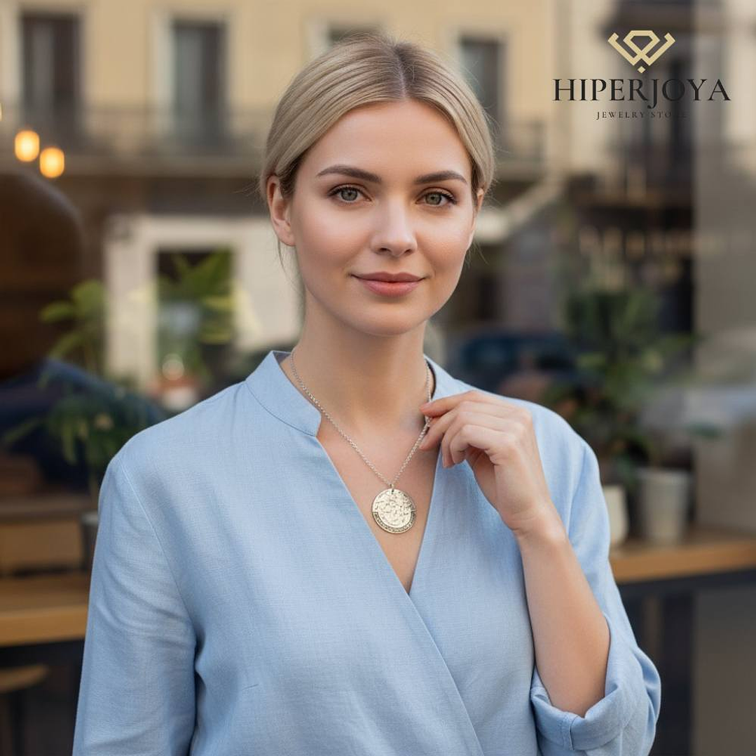 Colgante personalizado nombres y leyenda plata 2