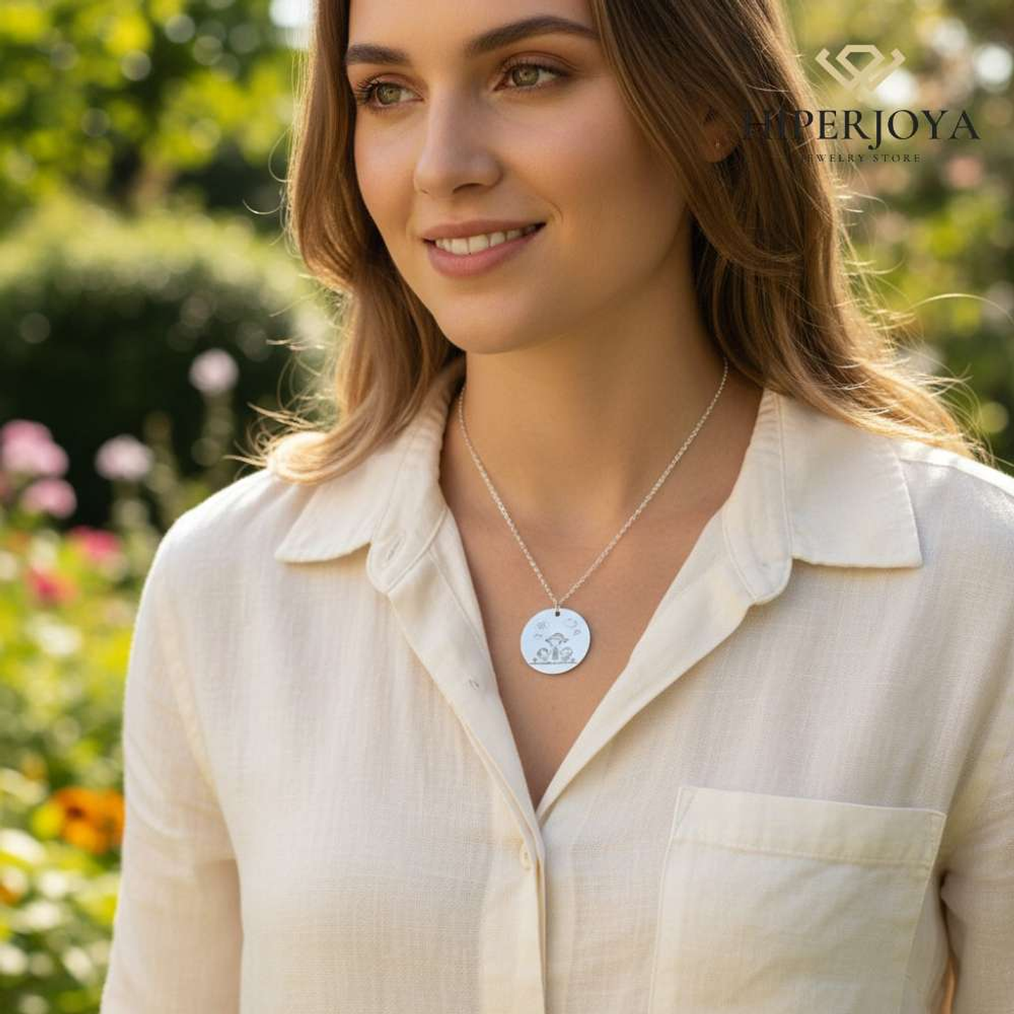 Colgante feliz día mamá plata 11