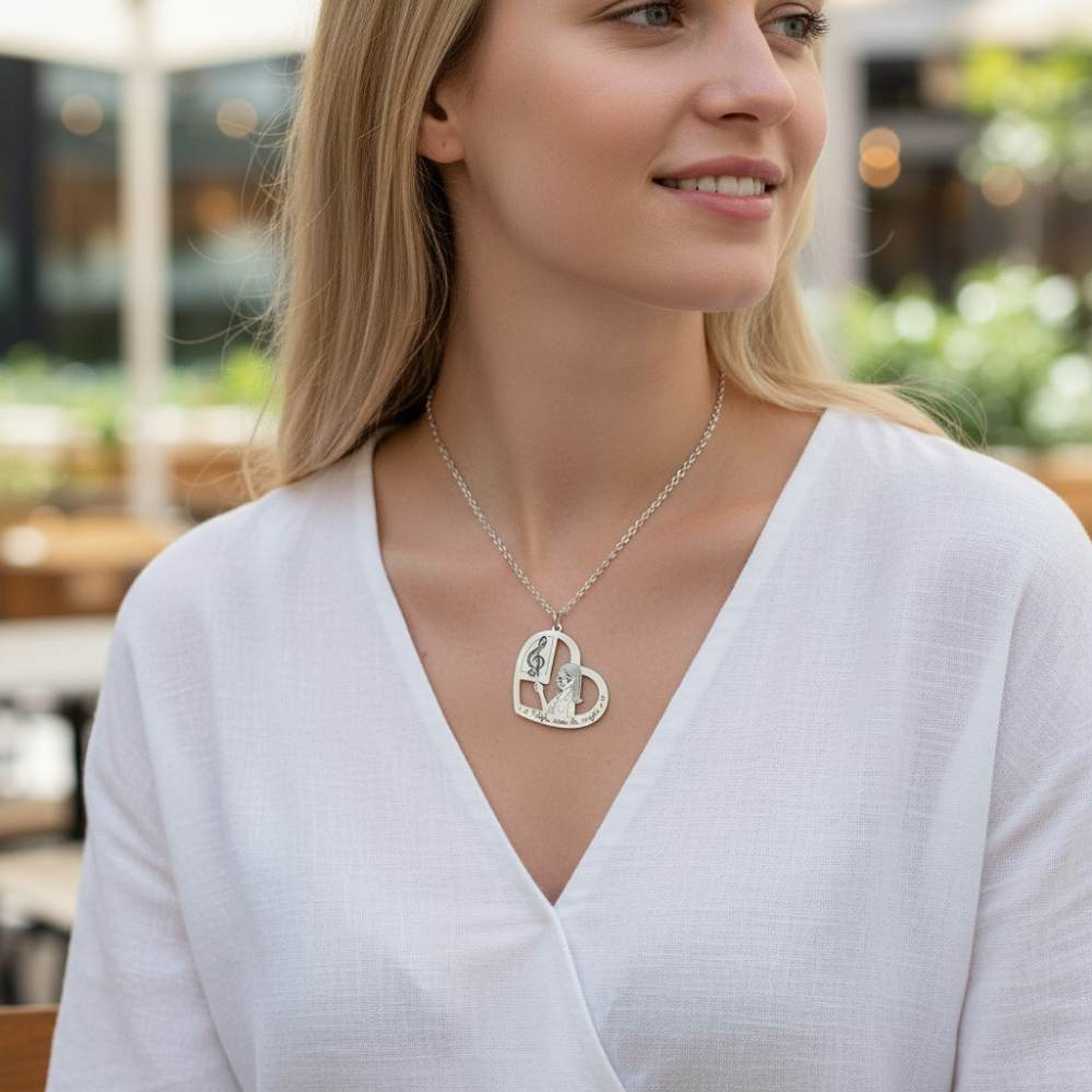 Colgante personalizado maestra plata 2