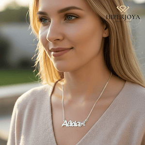 Colgante personalizado con nombre plata