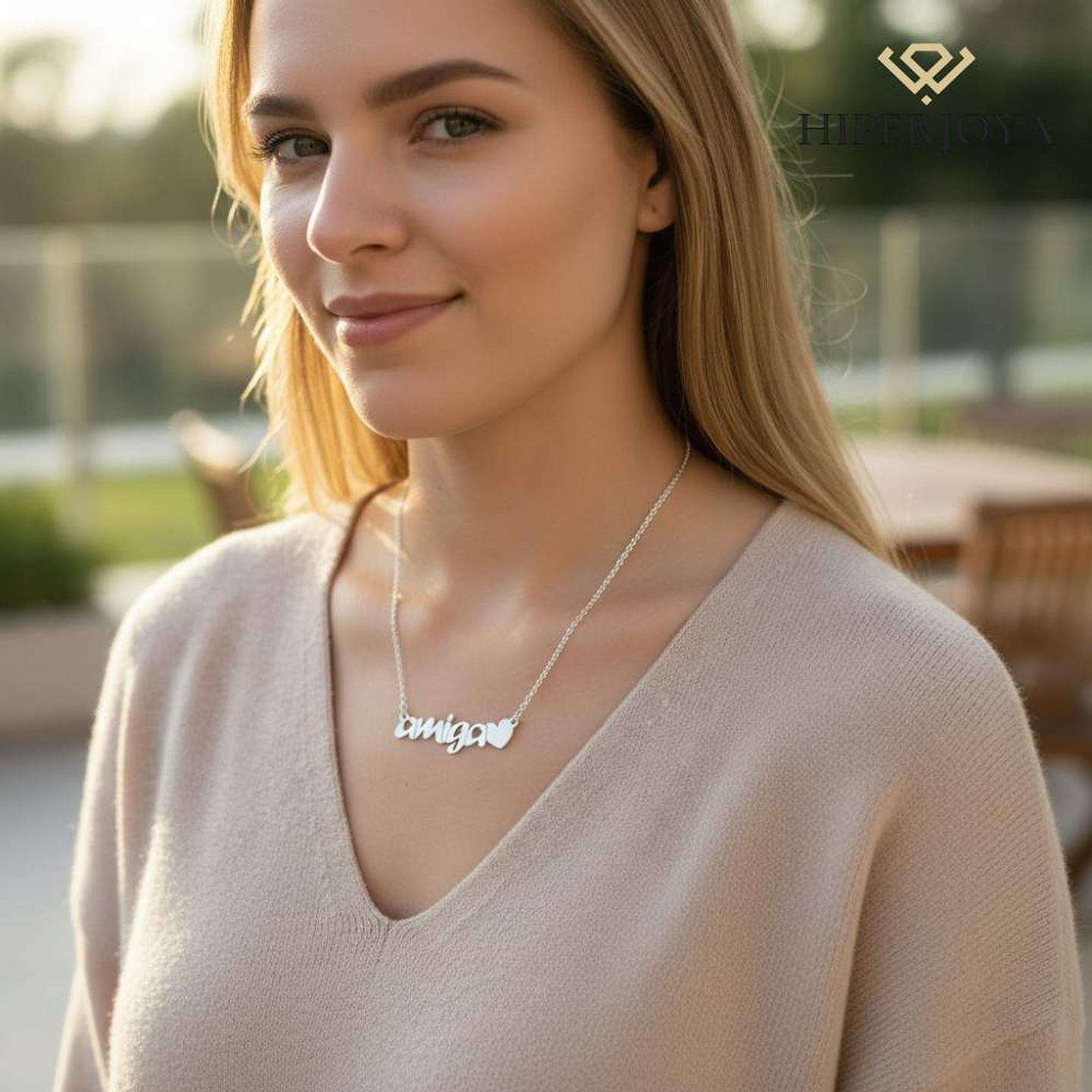 Colgante personalizado de amiga plata  2