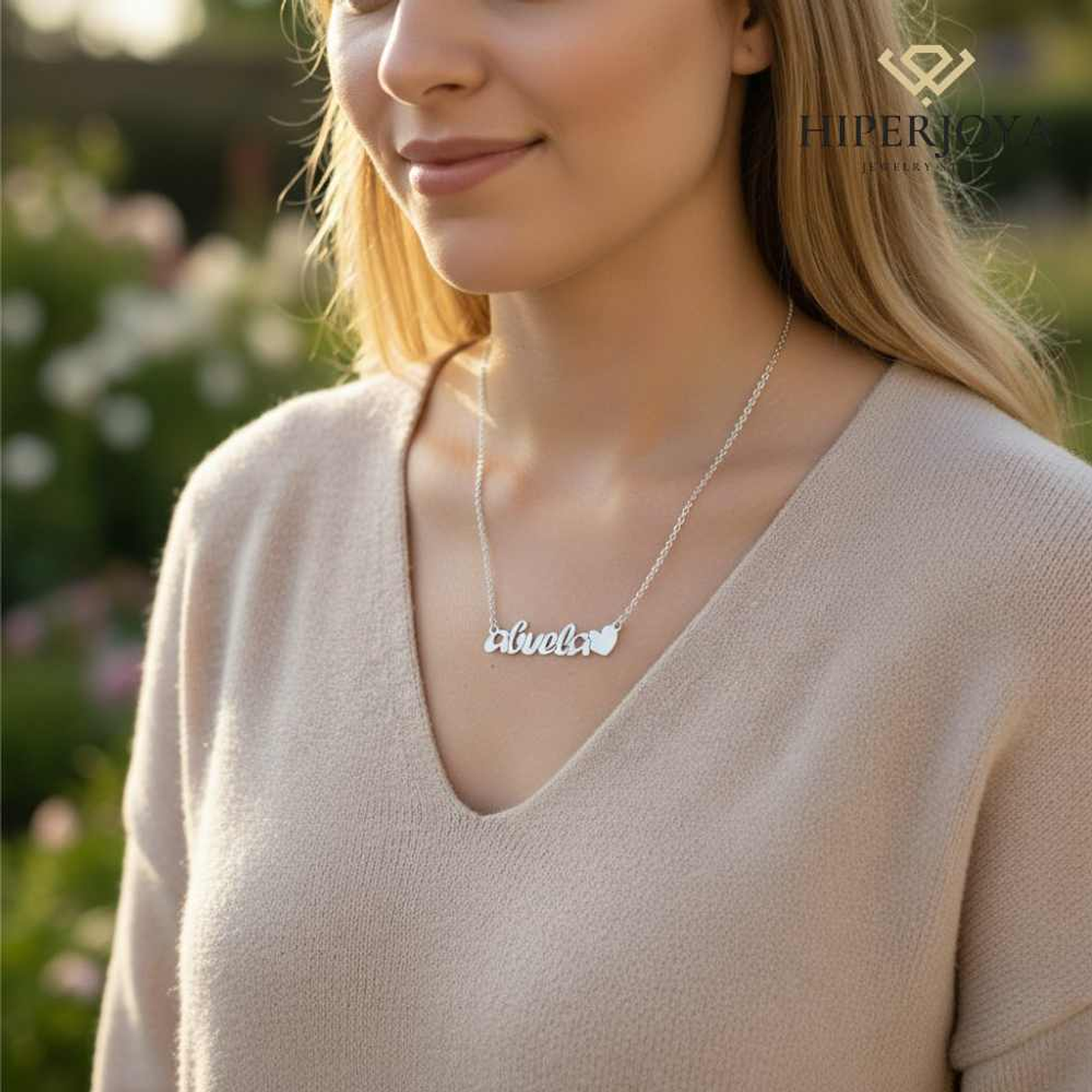 Colgante personalizado abuela plata 3