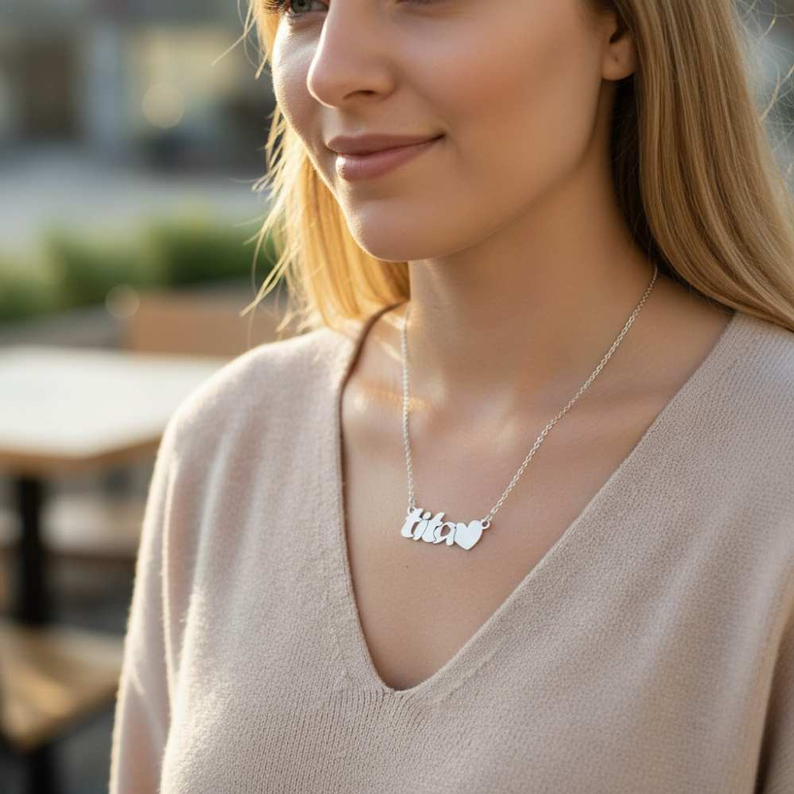 Colgante personalizado tita plata 2