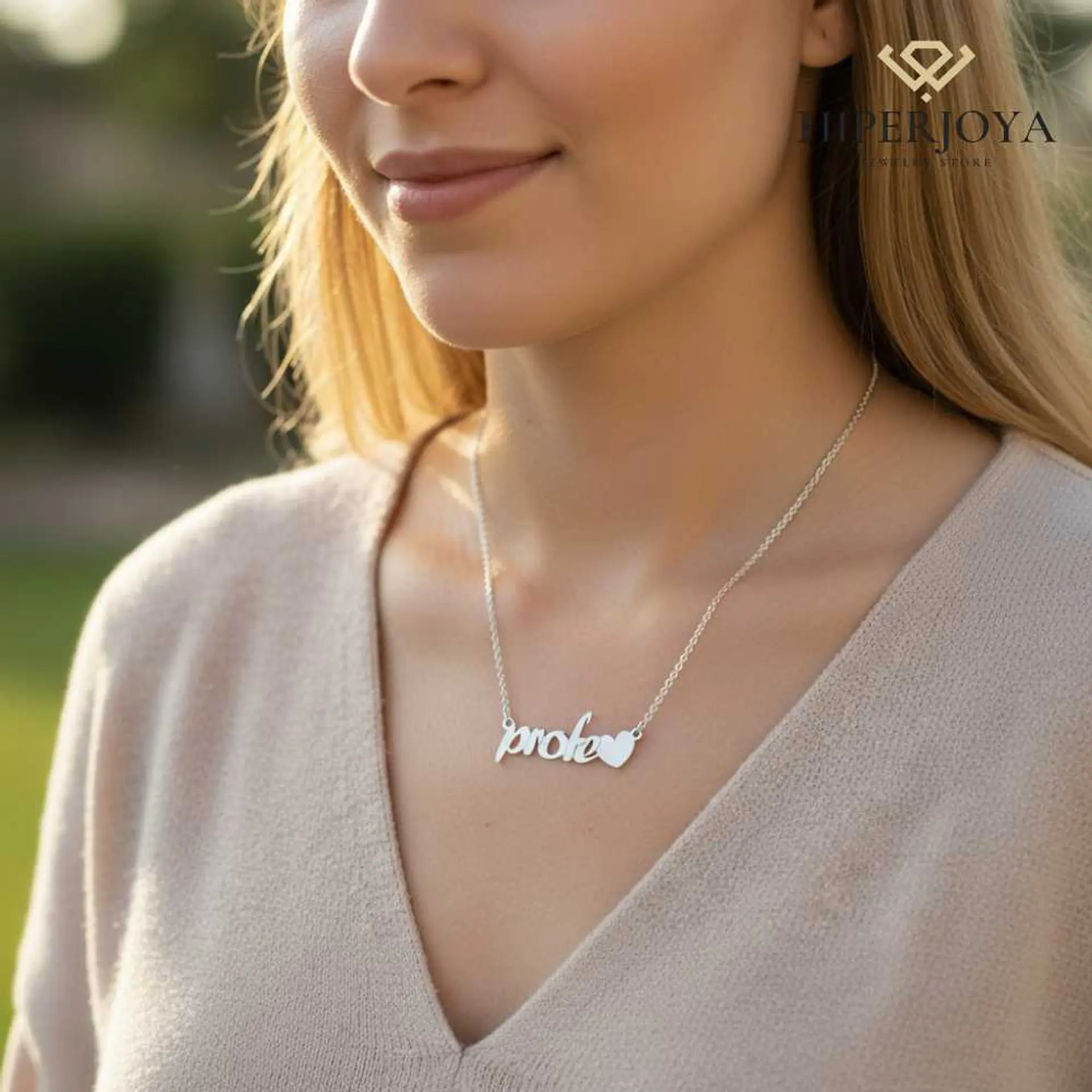 Colgante personalizado profe plata 5
