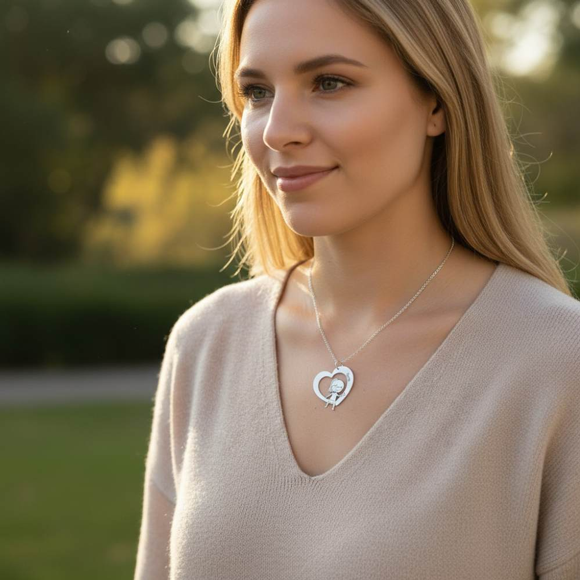 Colgante personalizado de niña con nombre plata 3