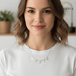 Gargantilla personalizada nombre plata