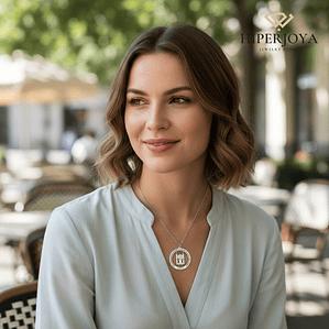 Gargantilla personalizada de niño con leyenda plata