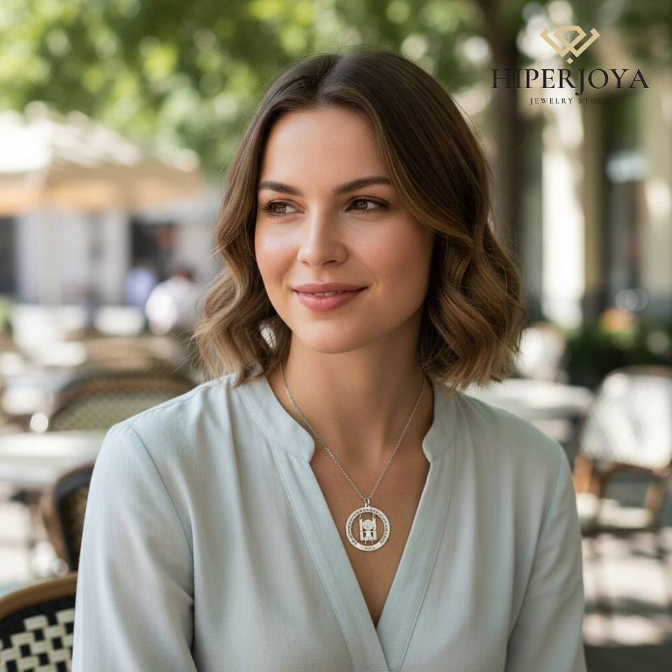 Gargantilla personalizada de niño con leyenda plata 2