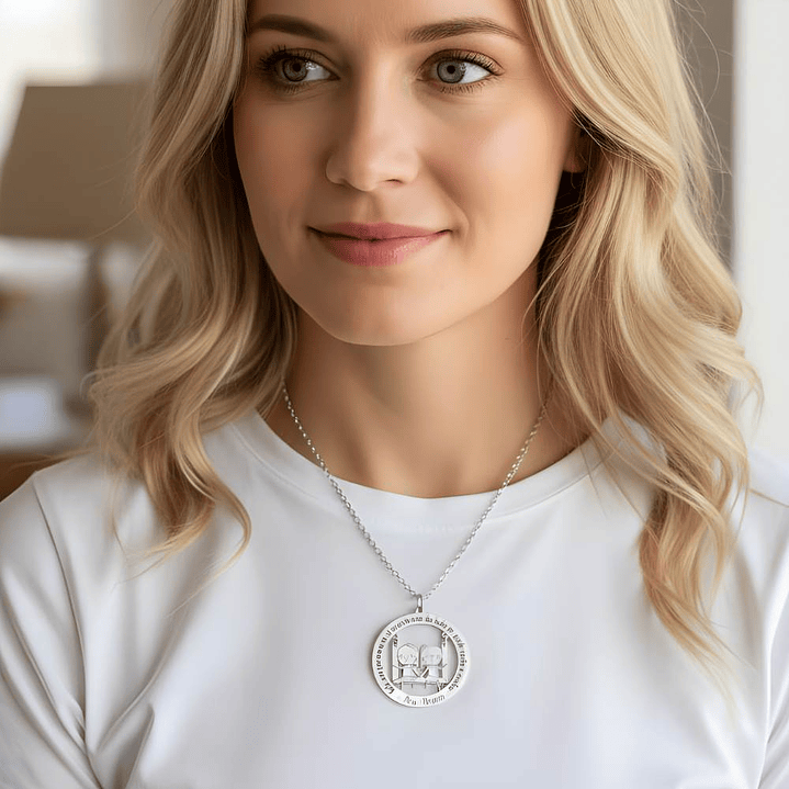 Gargantilla personalizada de niñas y leyenda plata 2