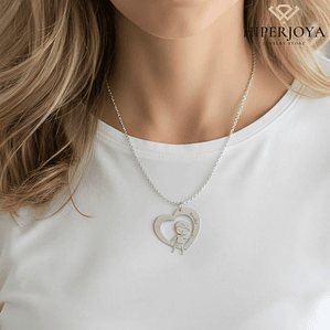 Gargantilla personalizada de niño con nombre plata 