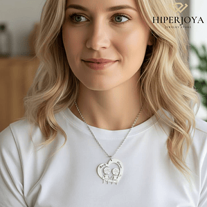 Gargantilla personalizada de niños con nombre plata