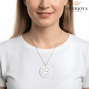 Gargantilla personalizada con nombres plata 