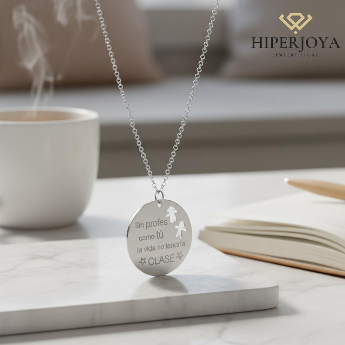 Gargantilla personalizada para la profe plata 3